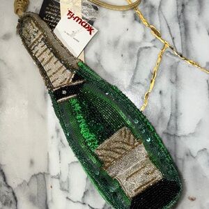 Sequin Champagne Bottle Bag